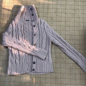 J Crew Cable knit button sweater